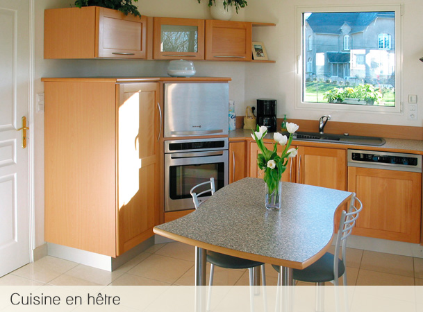 Cuisine en hêtre Atelier du Garo à Plouguin